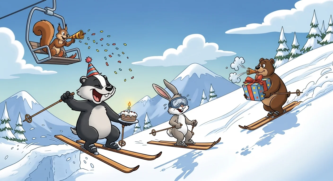 Birthday Ski Puns for Cards