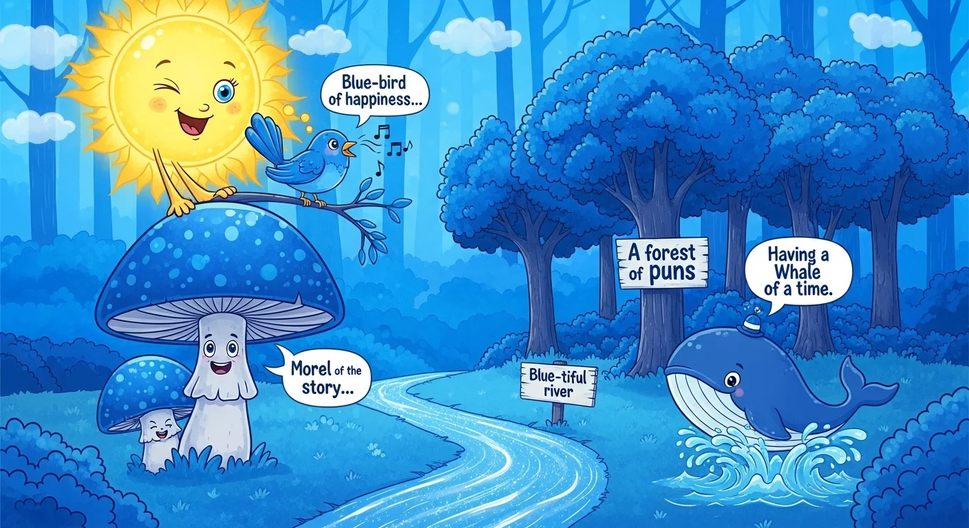 Blue Puns Inspired by Nature
