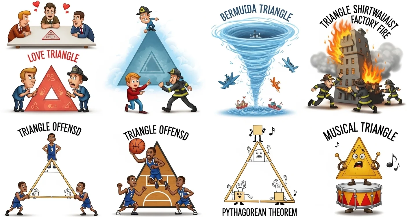 Creative Triangle Puns for Design and Art