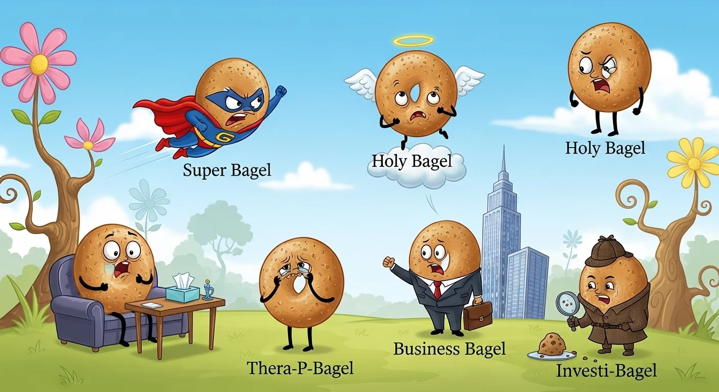 Funny & Silly Bagel Puns