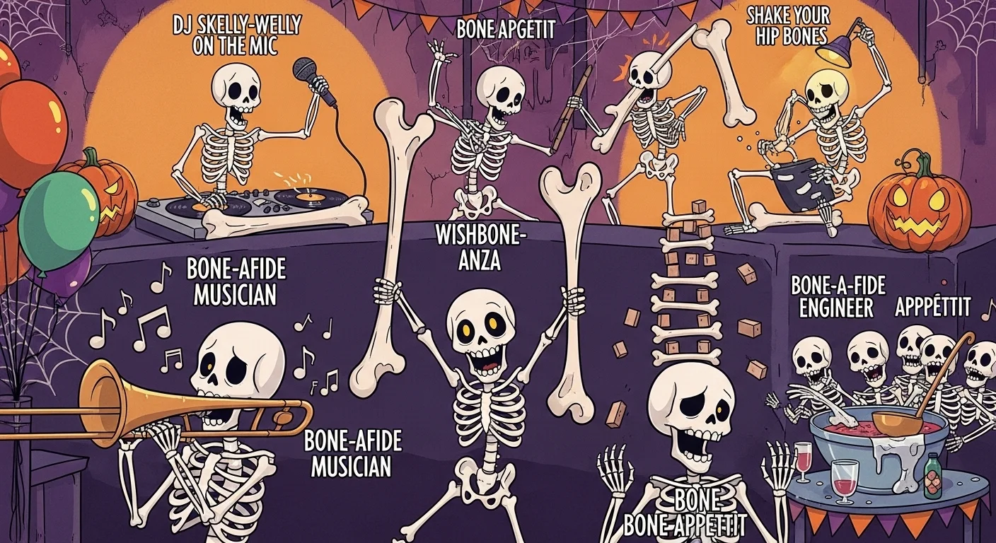 Halloween & Party Skeleton Puns