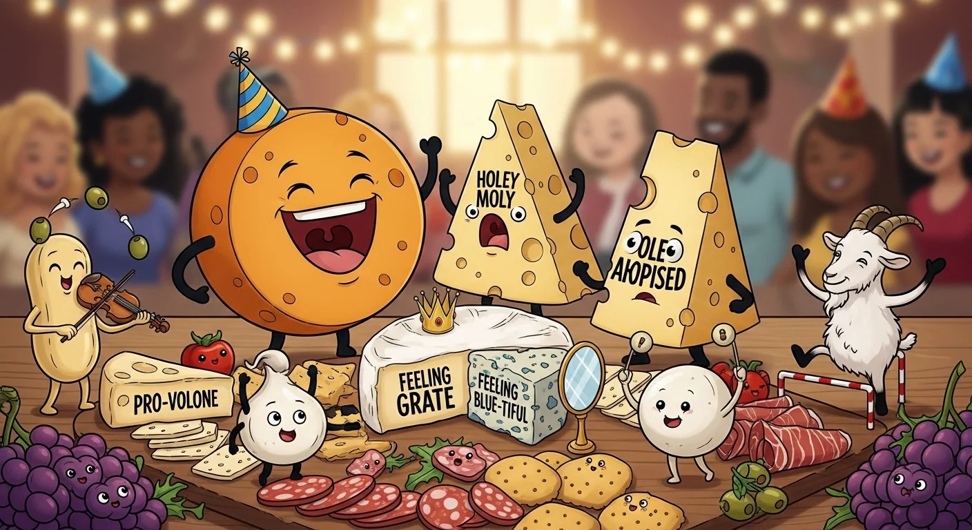 Party & Charcuterie Cheese Puns