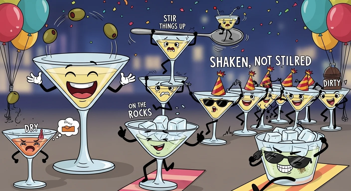Party & Cocktail Martini Puns
