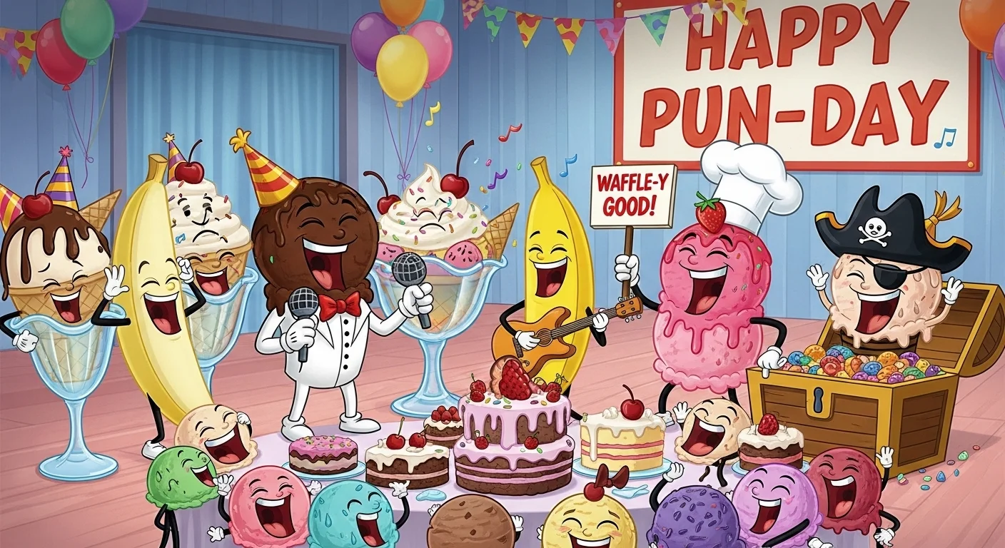 Party & Dessert Ice Cream Puns