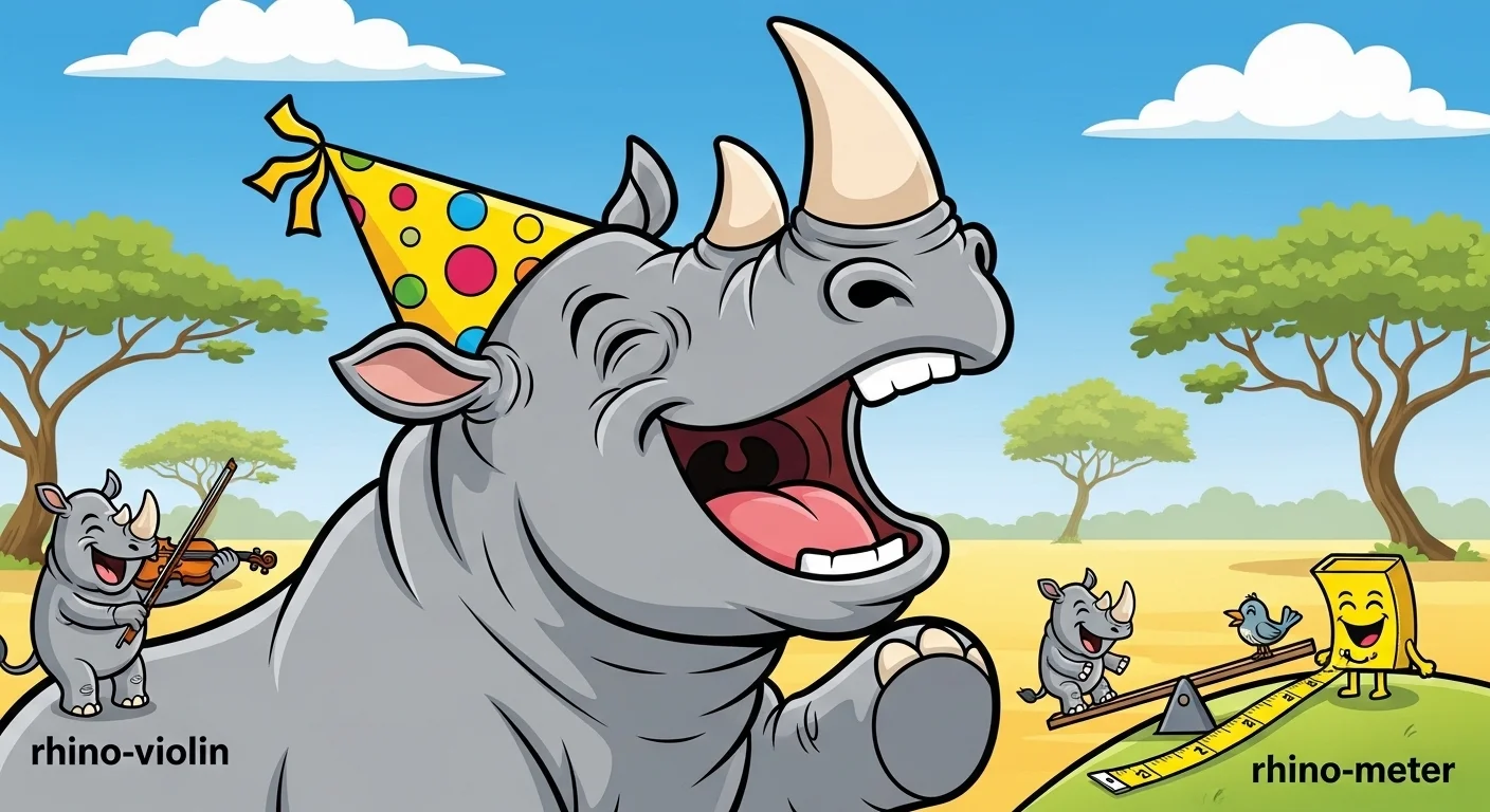 Rhino Puns for Kids and Learning