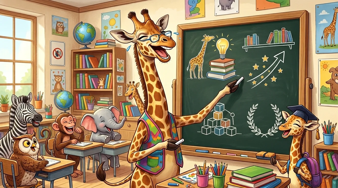 Giraffe Puns for Learning and Education